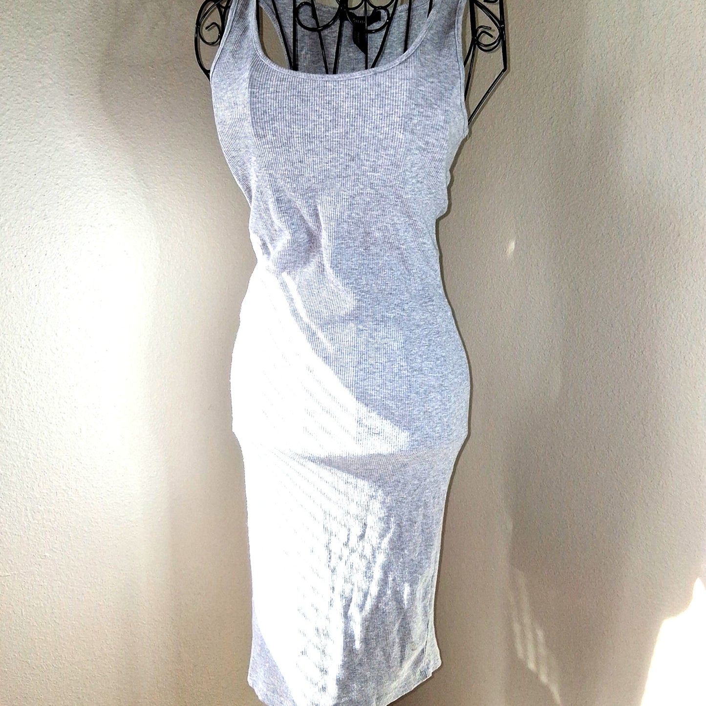 Gray Sleeveless Bodycon Dress