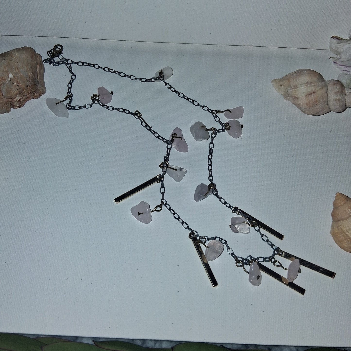 Long Boho Crystal Jewlery Witchy Chain Necklace Goth Gypsy Core
