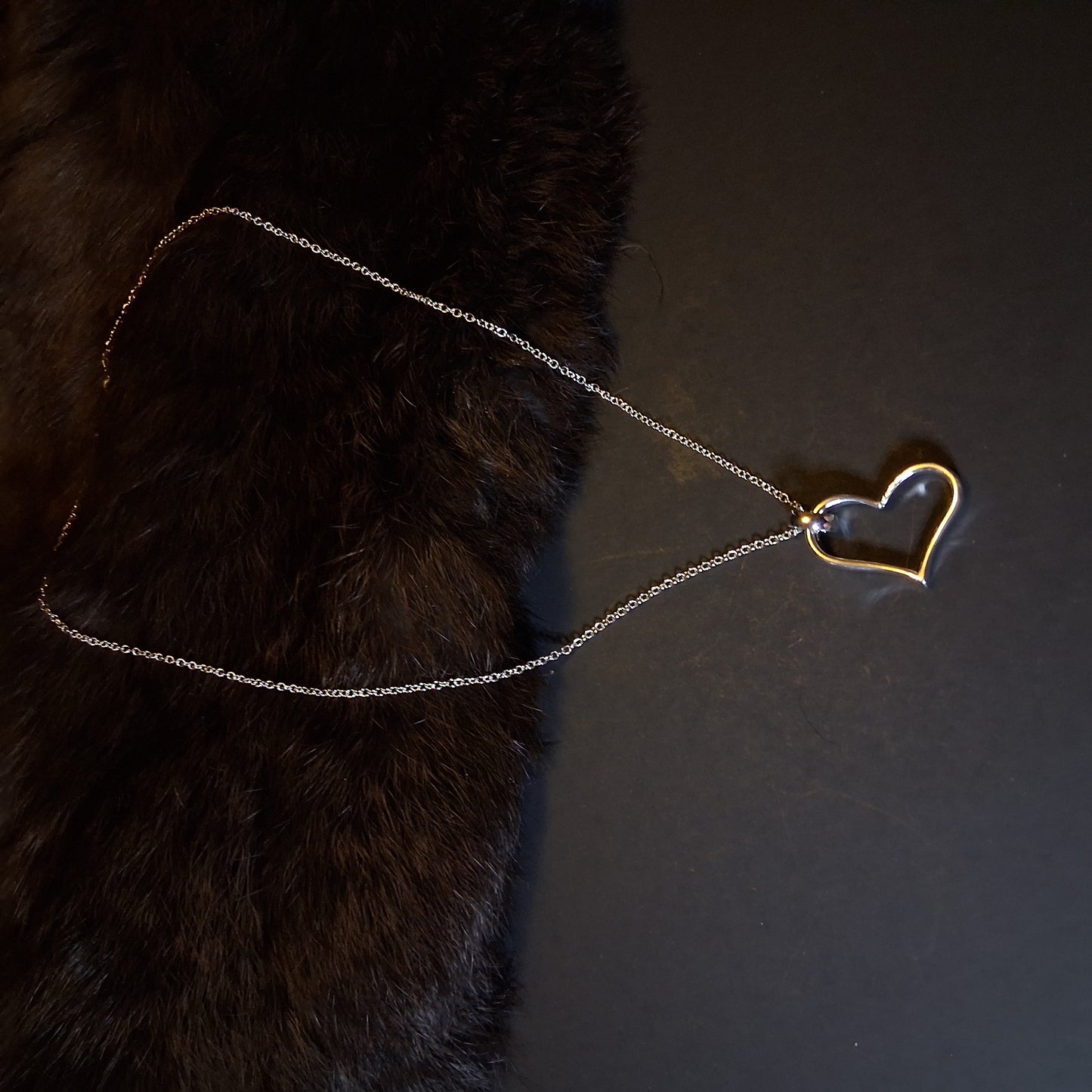 Silver Heart Chain Necklace Fine Jewlery