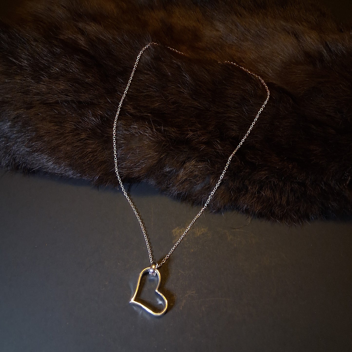 Silver Heart Chain Necklace Fine Jewlery