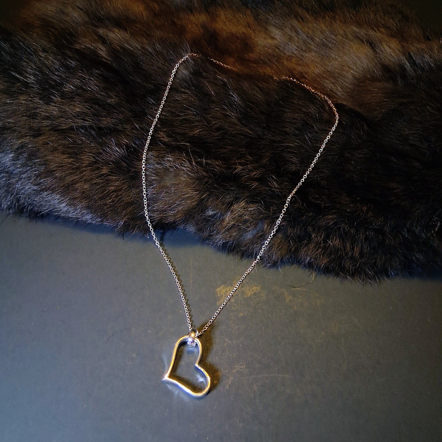 Silver Heart Chain Necklace Fine Jewlery