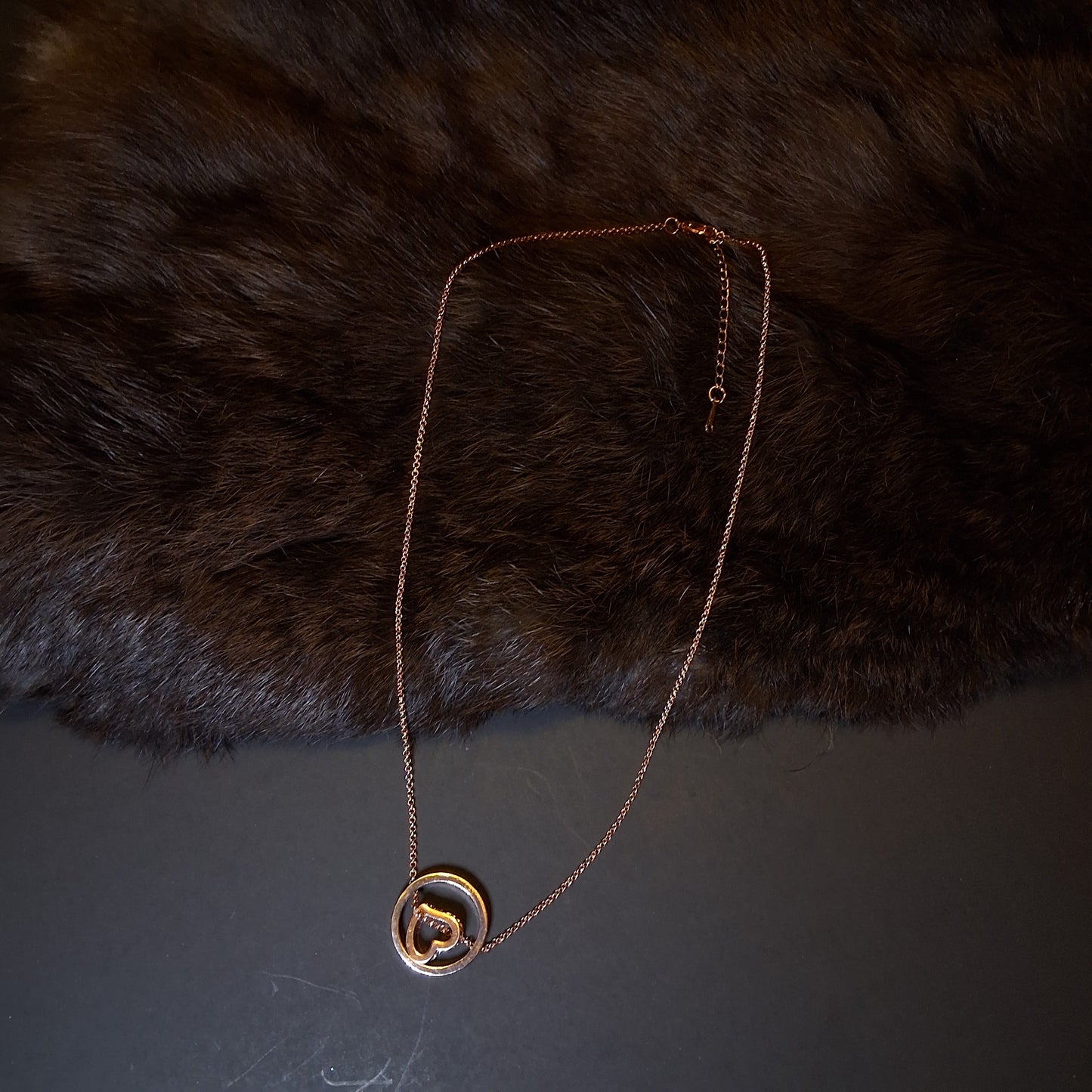 Light Copper Heart chain necklace
