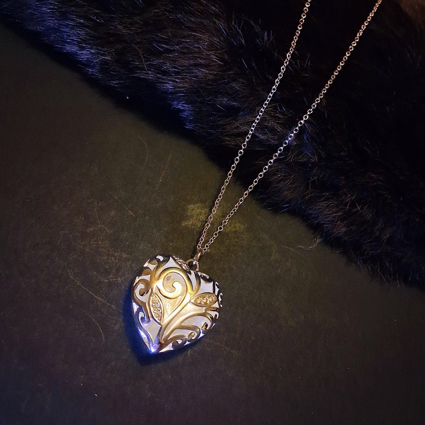 Beautiful Sterling Silver Heart Necklace