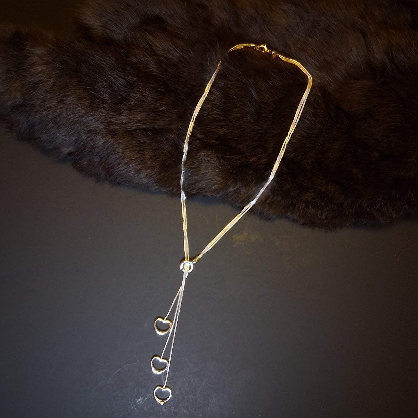 Authentic silver Dangle Heart Necklace fine Jewlery