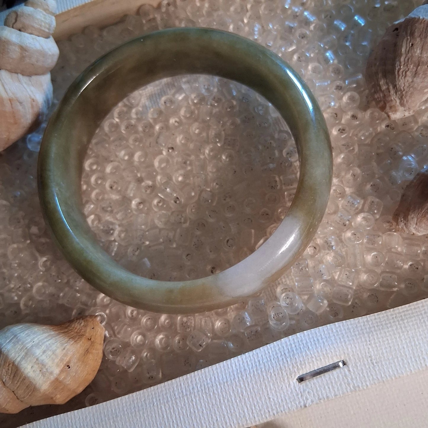 100% Real Natural Jade Bangal Bracelet Unisex Protection