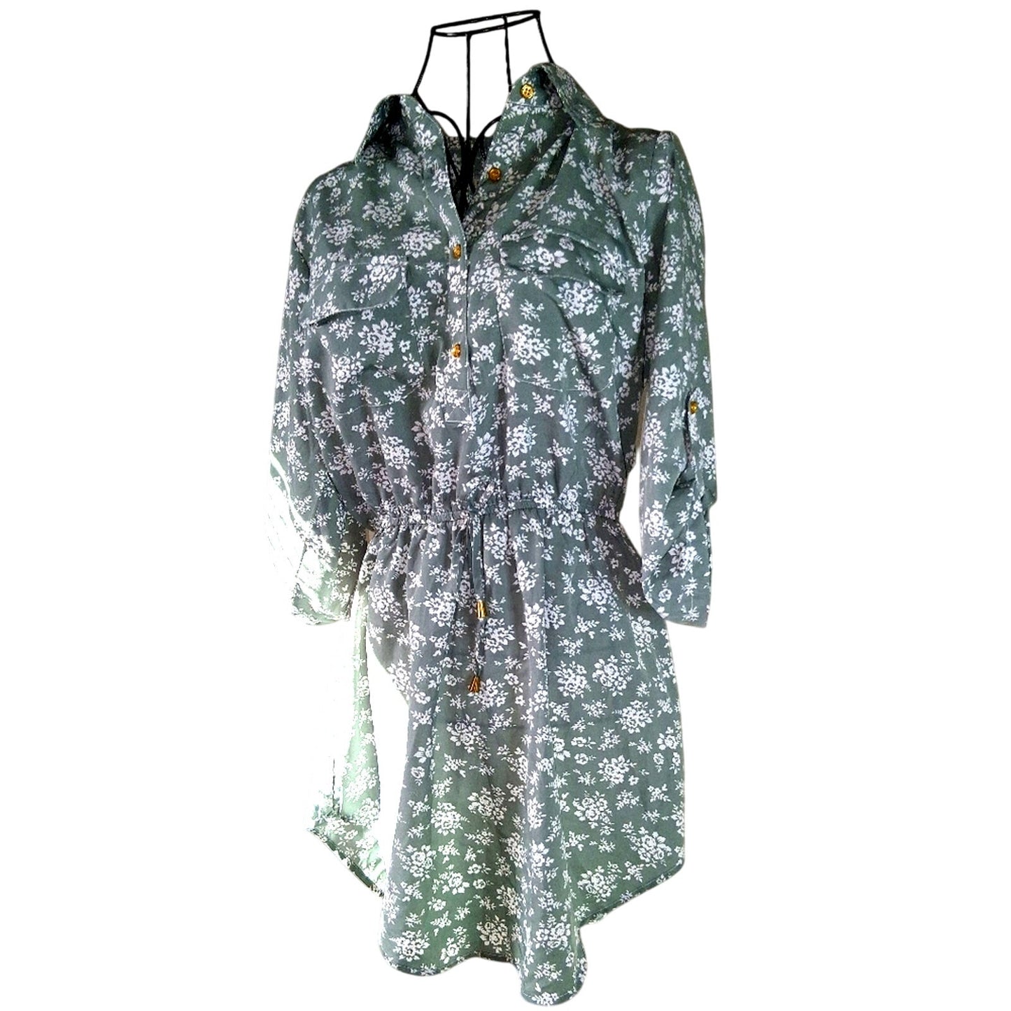 Floral Green Midi Dress