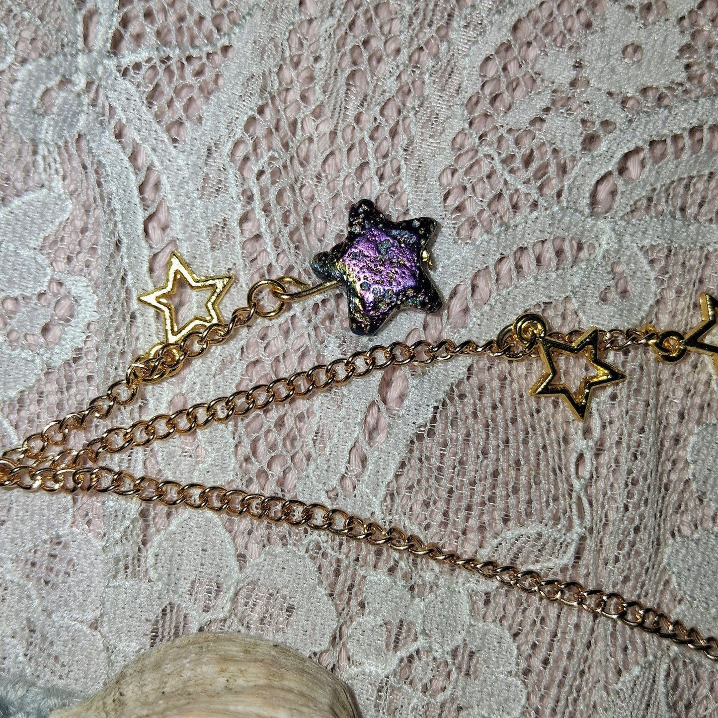 Beautiful Shooting Stars Golden Chain Dangle Earrings for Women