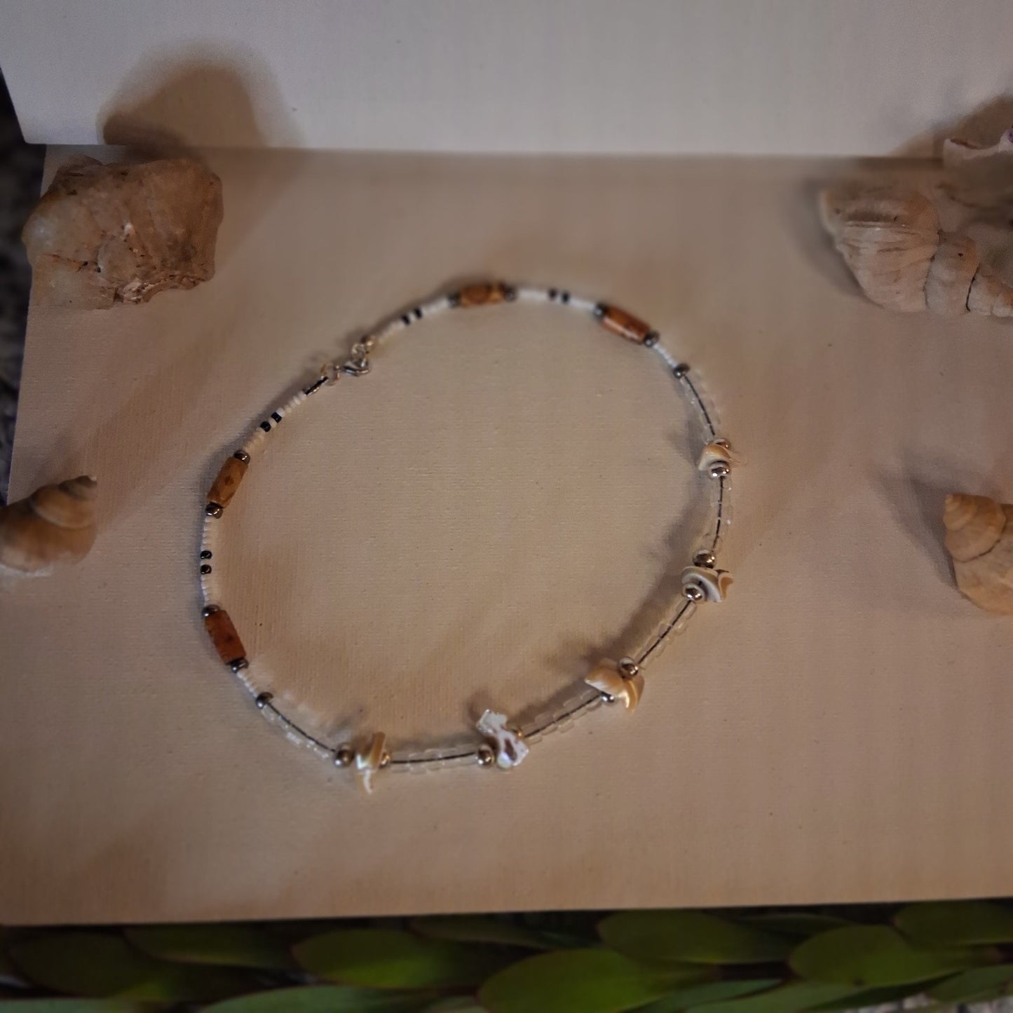 Natural Shell Choker Necklace Surfer Beach Sea Hawaiian Boho