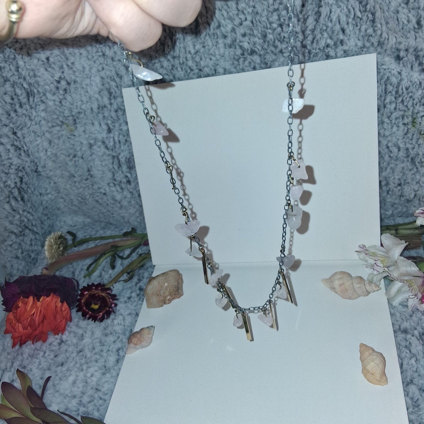 Long Boho Crystal Jewlery Witchy Chain Necklace Goth Gypsy Core