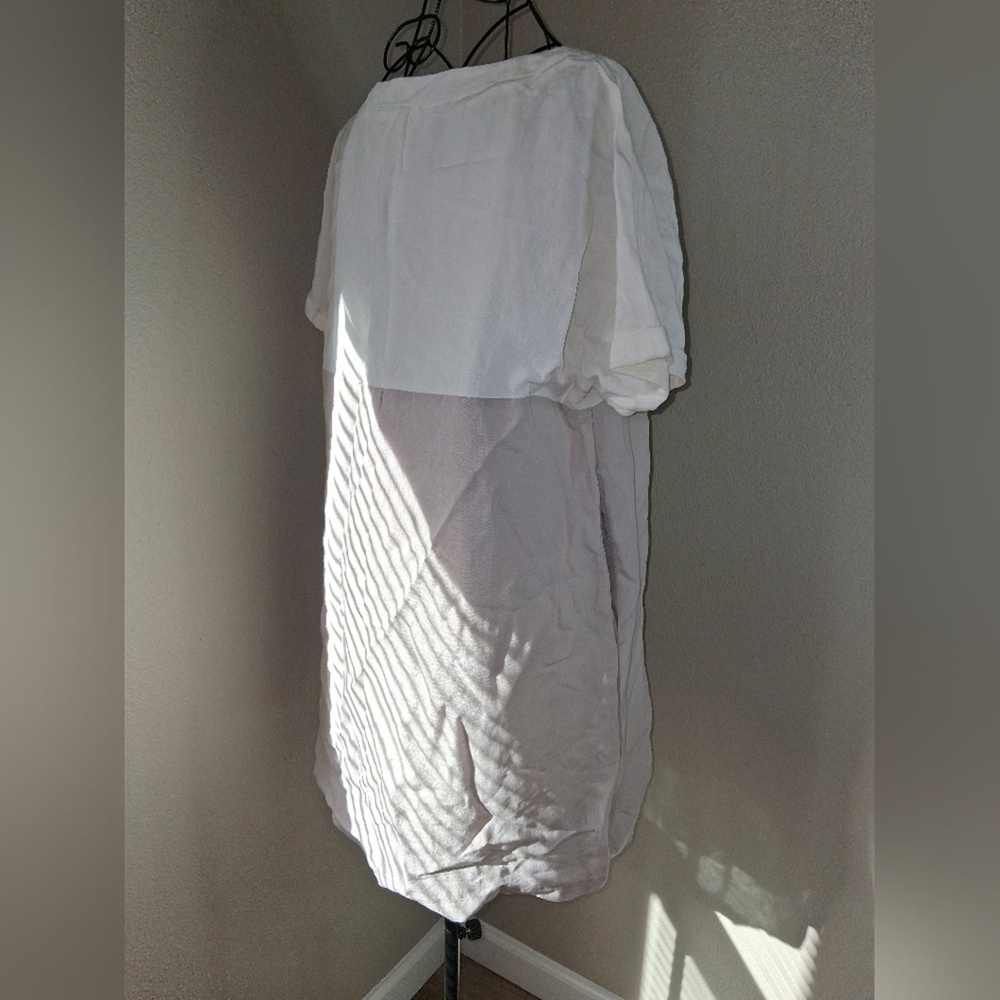 White and Gray Casual Dress
