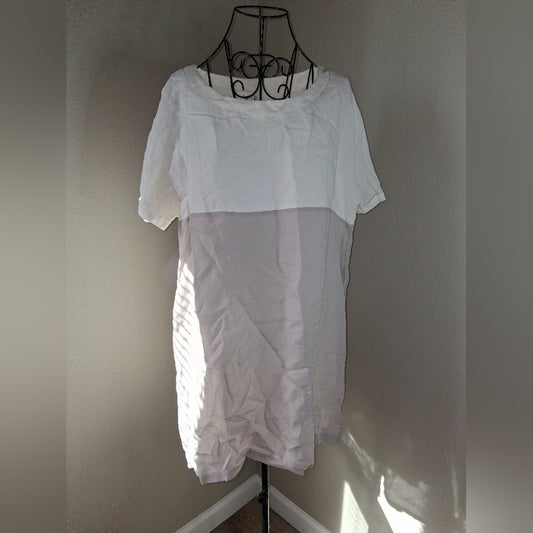 White and Gray Casual Dress