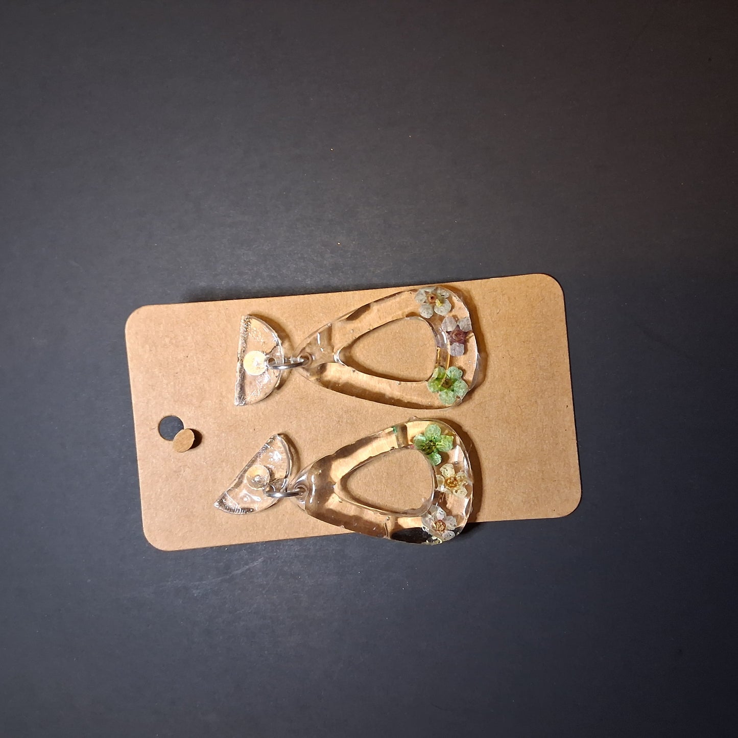 Handmade Resin Flower pendant earring