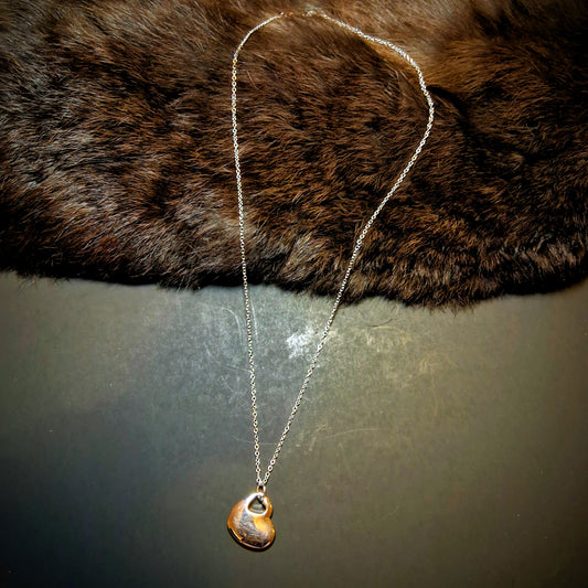 Silver heart chain necklace fine jewlry
